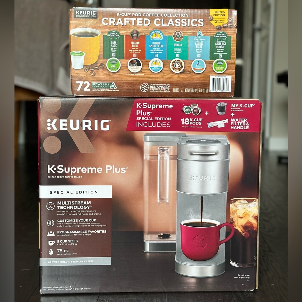 Keurig® K-Supreme Plus Single Serve K-Cup Pod Coffee Maker, Stainless Steel